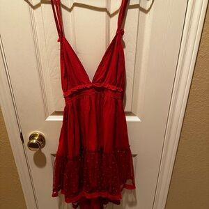 Red Sleeveless Dress